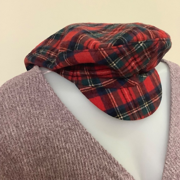 Vintage Pendleton Wool Plaid Red Cap fit women’s L-XL - Picture 12 of 15